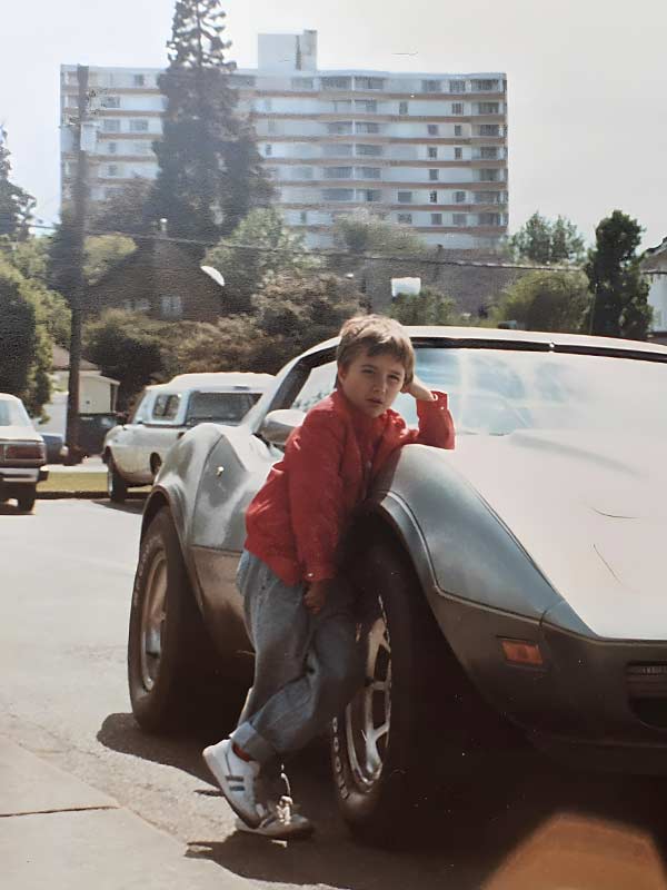 Posing with other people´s cars. ca. 1987